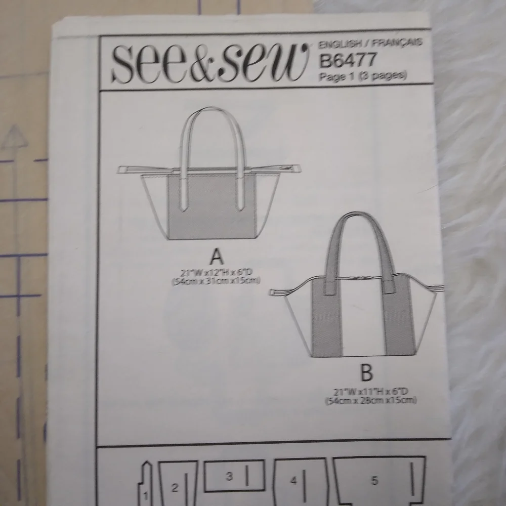 BUTTERICK B6477 EASY Zipper Top Bags In 2 Styles. YES! It's EASY